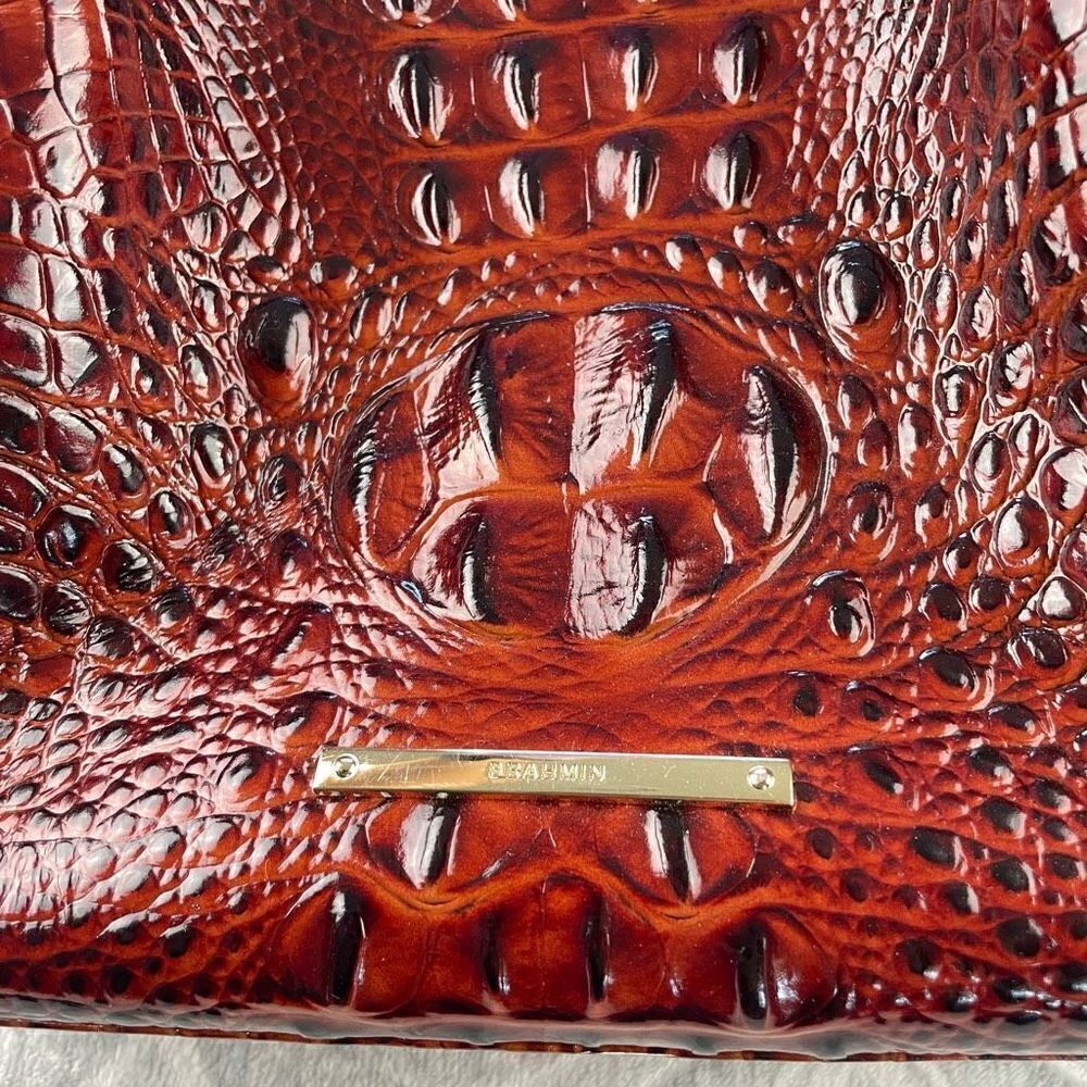 BRAHMIN Mallory Melbourne Embossed Leather Satchel - Picture 4 of 10